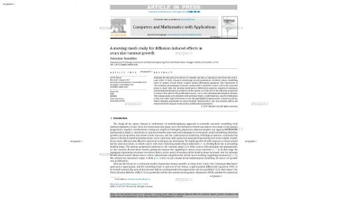 A moving mesh study for diffusion induced effects in avascular tumour growth